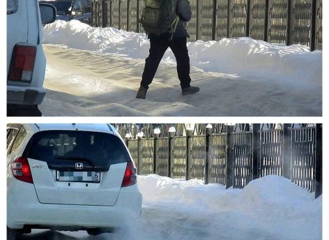 Эволюция самоликвидирующихся кучек — как убирали снег у отдельно взятого дворового проезда