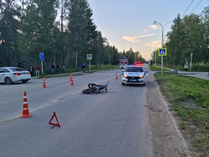 В Урае сбили 15-летнего мотоциклиста – подросток получил травмы