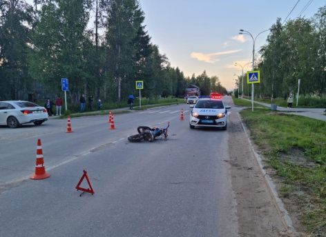 В Урае сбили 15-летнего мотоциклиста – подросток получил травмы