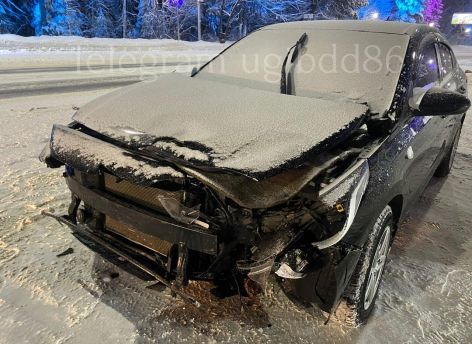 Две автоледи столкнулись в Ханты-Мансийске