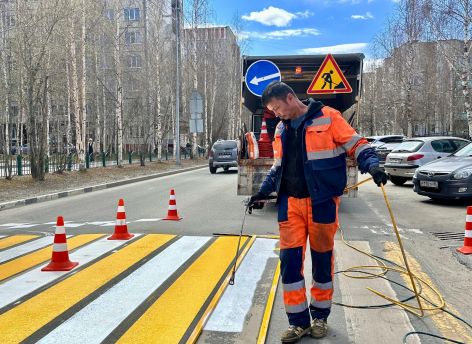 ​Дорожную разметку Сургута сделают ярче и заметнее
