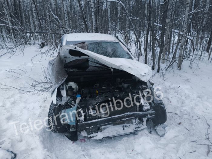 ​В ХМАО водитель иномарки опрокинулся в кювет