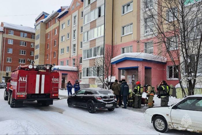​В ХМАО при пожаре в квартире спасли женщину