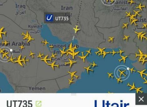 «Из -21 в +29 любой ценой» Пользователи Flightradar заметили самолет из Сургута, летящий прямо над местом боевых действий в Иране