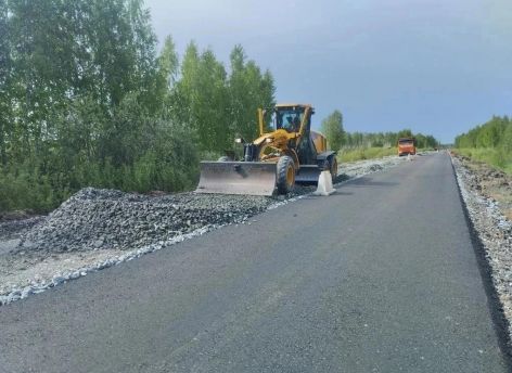​В Тюменской области ремонтируют дорогу к границе с Казахстаном в рамках нацпроекта