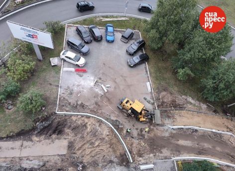 ​Часть парковки у дома №55 на проспекте Ленина в Сургуте отдадут под тротуар