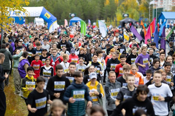 В Югре на «Кросс нации» вышли более 20 тысяч человек